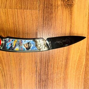 Black and Multicolor Pocket Knife Authentic Tom Petty Collector